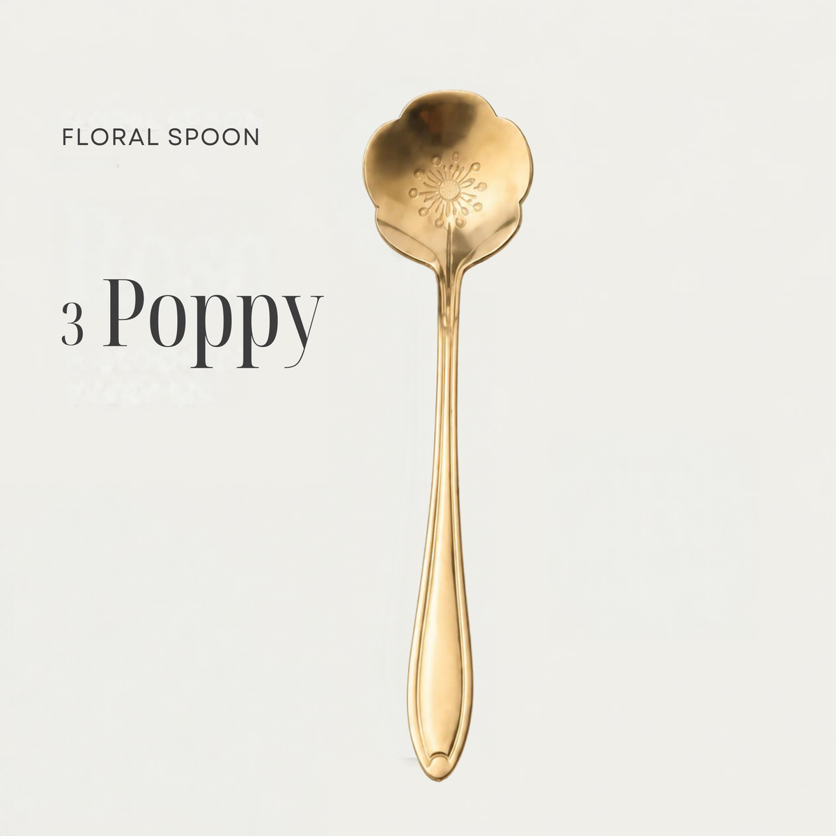 Flower Spoons - Stainless Steel - Silver, Gold & Rose Gold - PREORDER NOW, ARRIVING IN 7-10 DAYS!