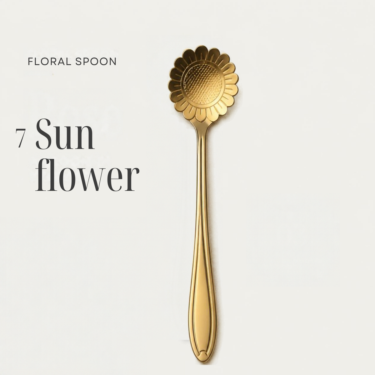 Flower Spoons - Stainless Steel - Silver, Gold & Rose Gold - PREORDER NOW, ARRIVING IN 7-10 DAYS!