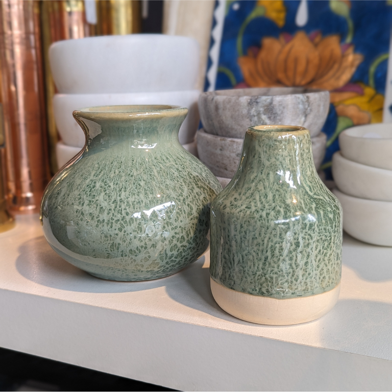 Vase Sage Green Reactive Glaze - Mini
