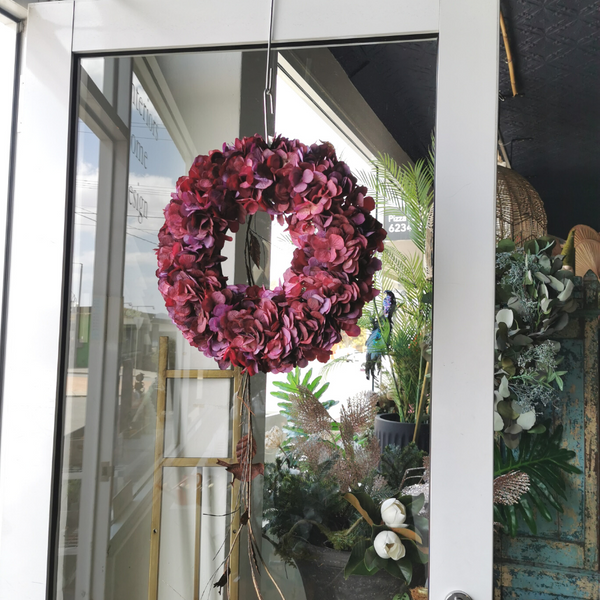 Hydrangea Wreath - Large - Pink