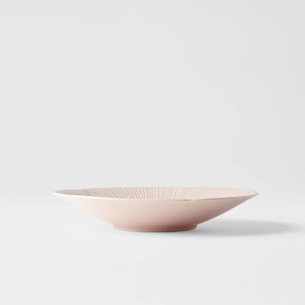 Japanese Shallow Bowl - Pastel Pink Glaze - 22cm