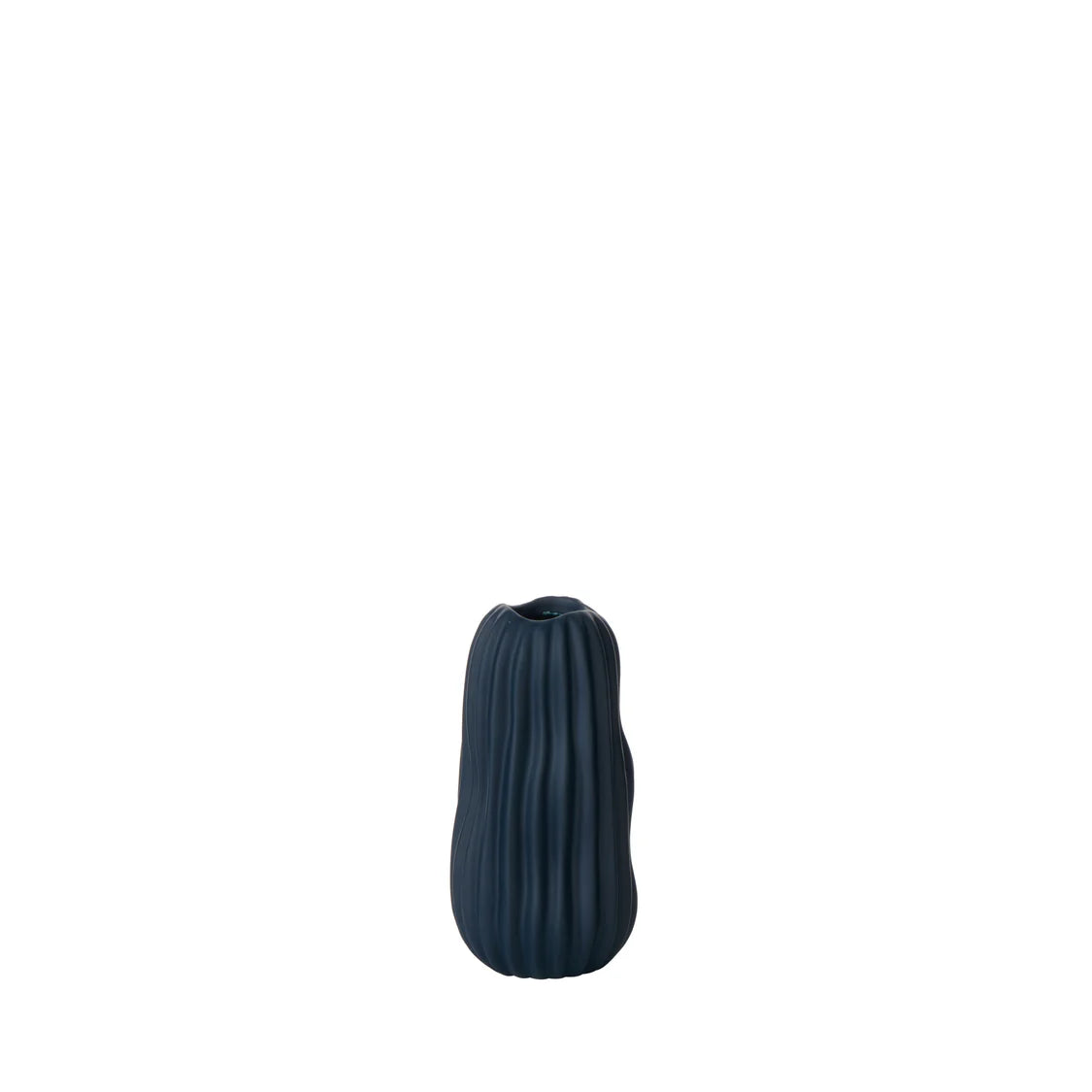 Vase - Abstract Ridged Matte Navy - Small & Large