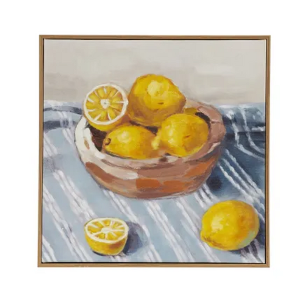 Print - Lemon Bowl in Oak Frame
