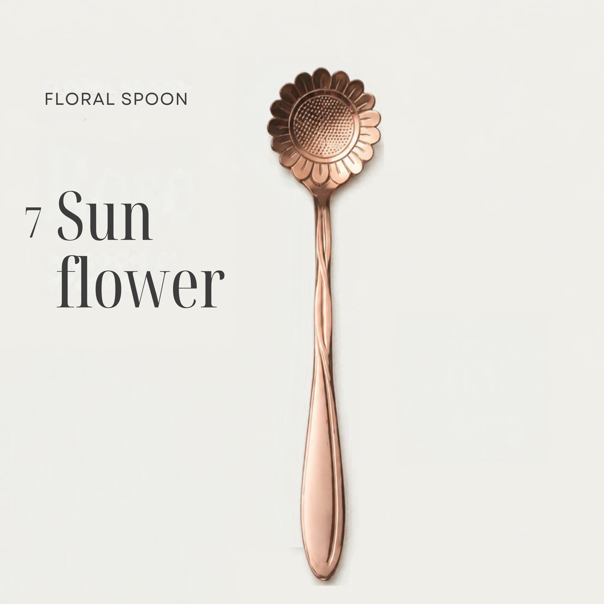 Flower Spoons - Stainless Steel - Silver, Gold & Rose Gold - PREORDER NOW, ARRIVING IN 7-10 DAYS!