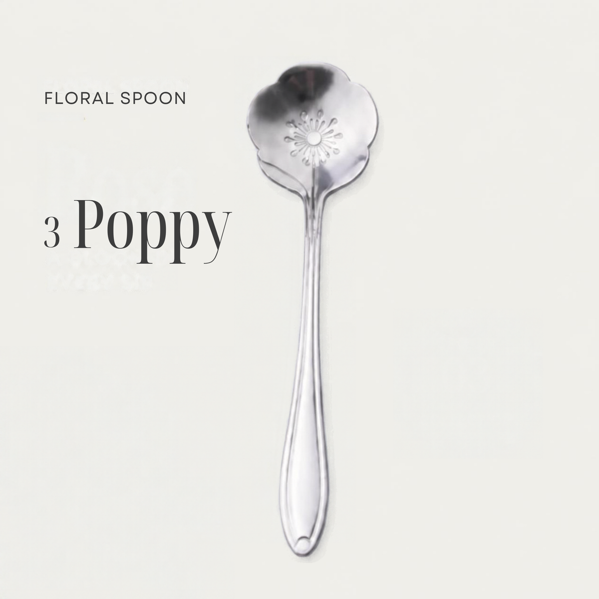 Flower Spoons - Stainless Steel - Silver, Gold & Rose Gold - PREORDER NOW, ARRIVING IN 7-10 DAYS!