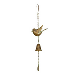 Wind chime with bird and bell