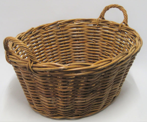 Rattan Oval Washing Basket - Natural