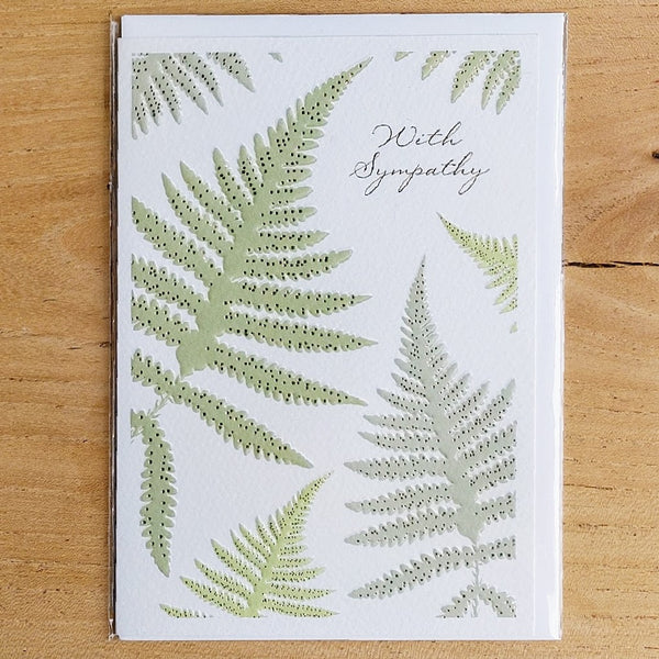 Greeting Card - With Sympathy Ferns