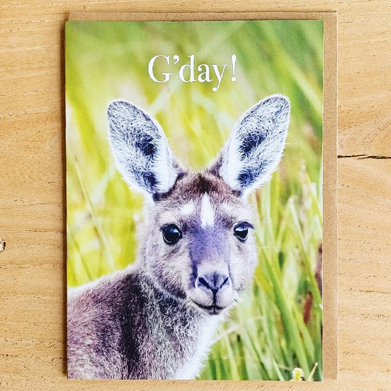 Greeting Card - G'day Kangaroo