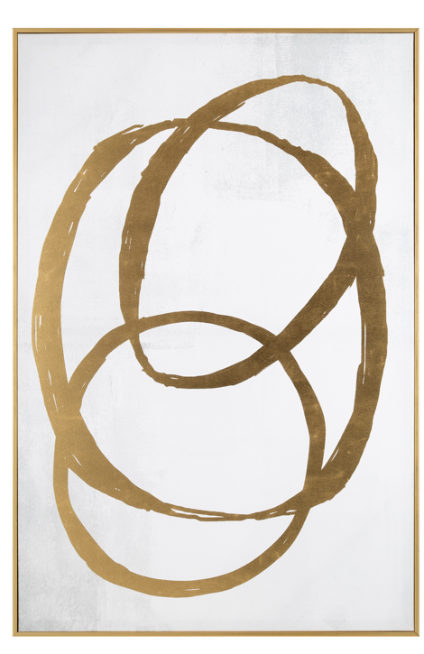 Print Gold Circles in Gold Frame A & B