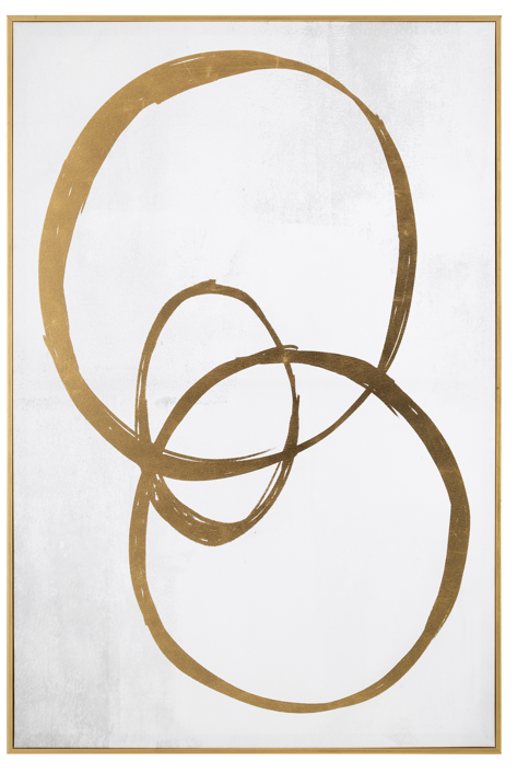 Print Gold Circles in Gold Frame A & B