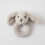 Baby Bunny Rattle - Grey and Pink