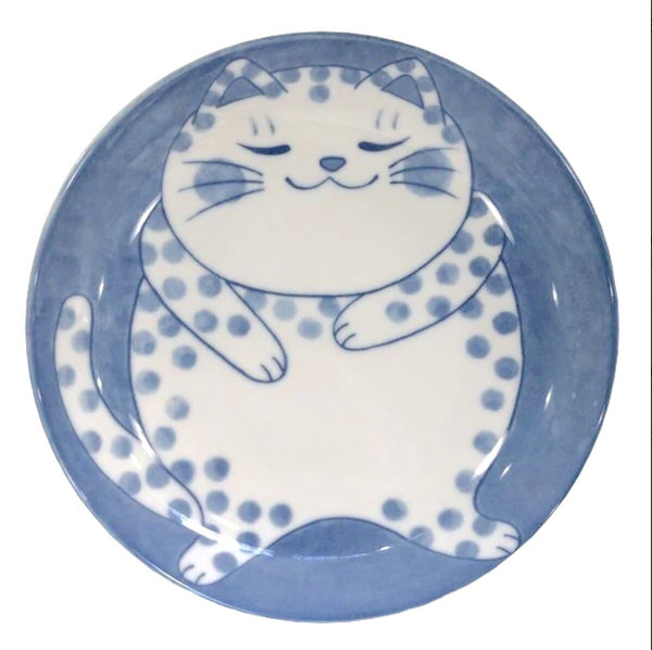 Plate - Blue Spotty Cat