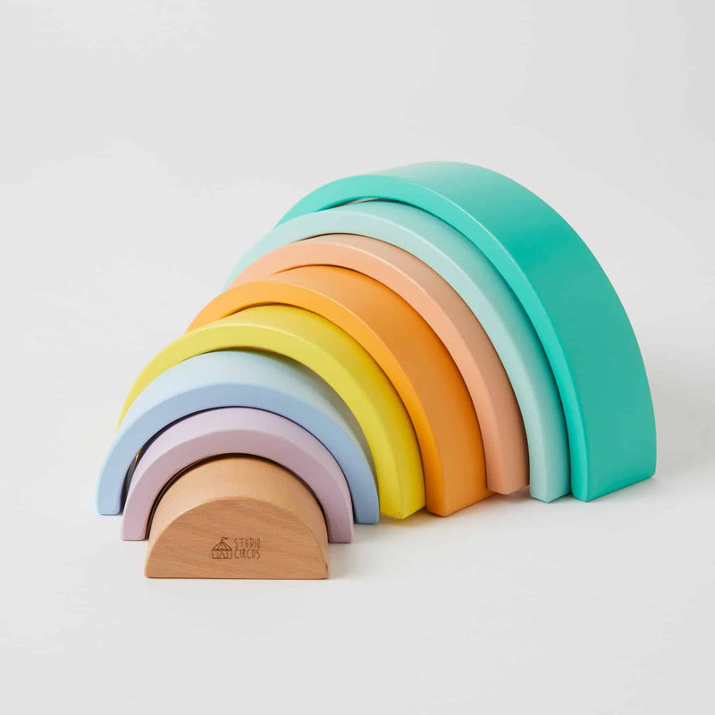 Kids Wooden Rainbow Stacker Toy