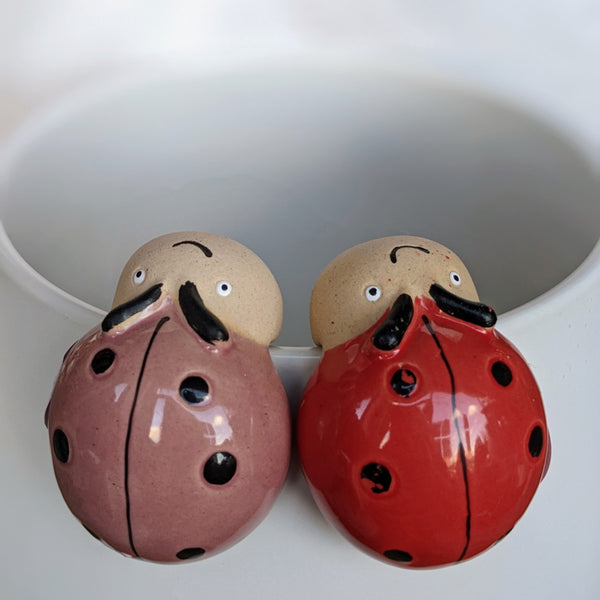 Pot Hangers - Lady Bugs -Ceramic