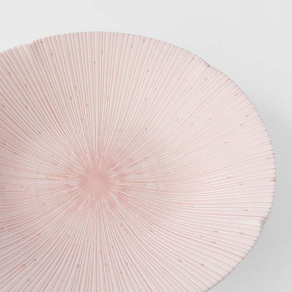 Japanese Porcelain in Pastel Pink Glaze - Shallow Bowl