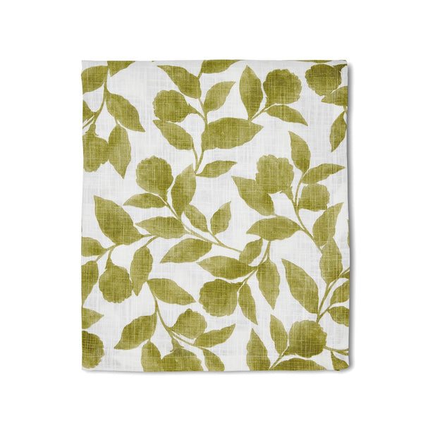 Tablecloth - Green Leaf Print - Cotton - 150 x 230cm