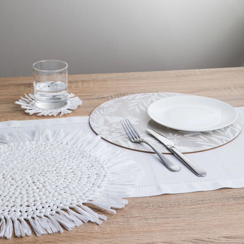 Table Runner - White Cotton - 35 x 140cm