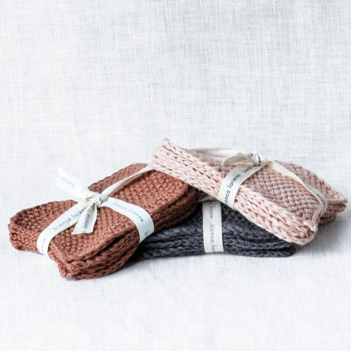 Wash Cloths - Hand Knitted Cotton - Small