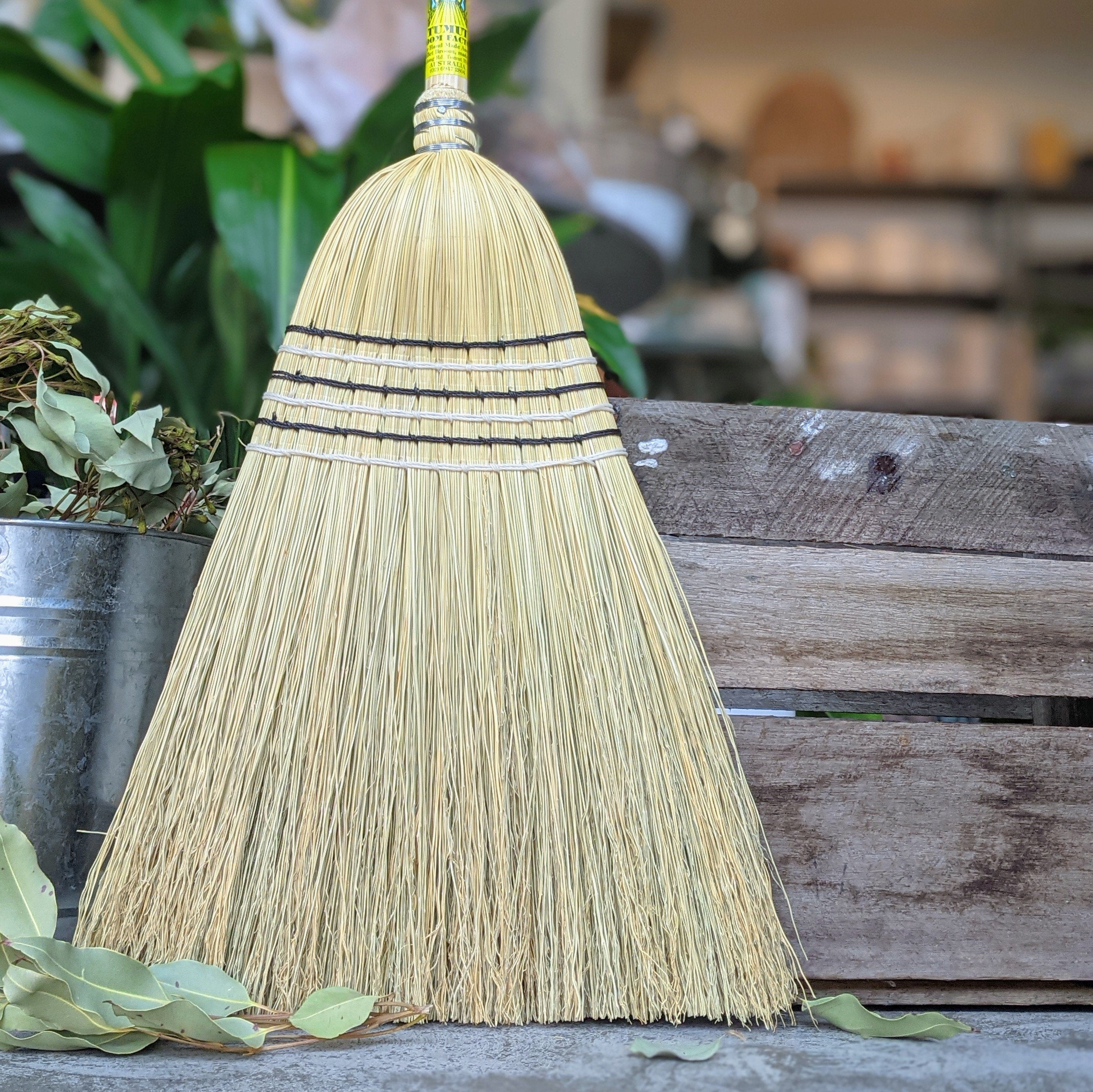 Tumut 6 Tie Millet Broom - Natural Millet Broom